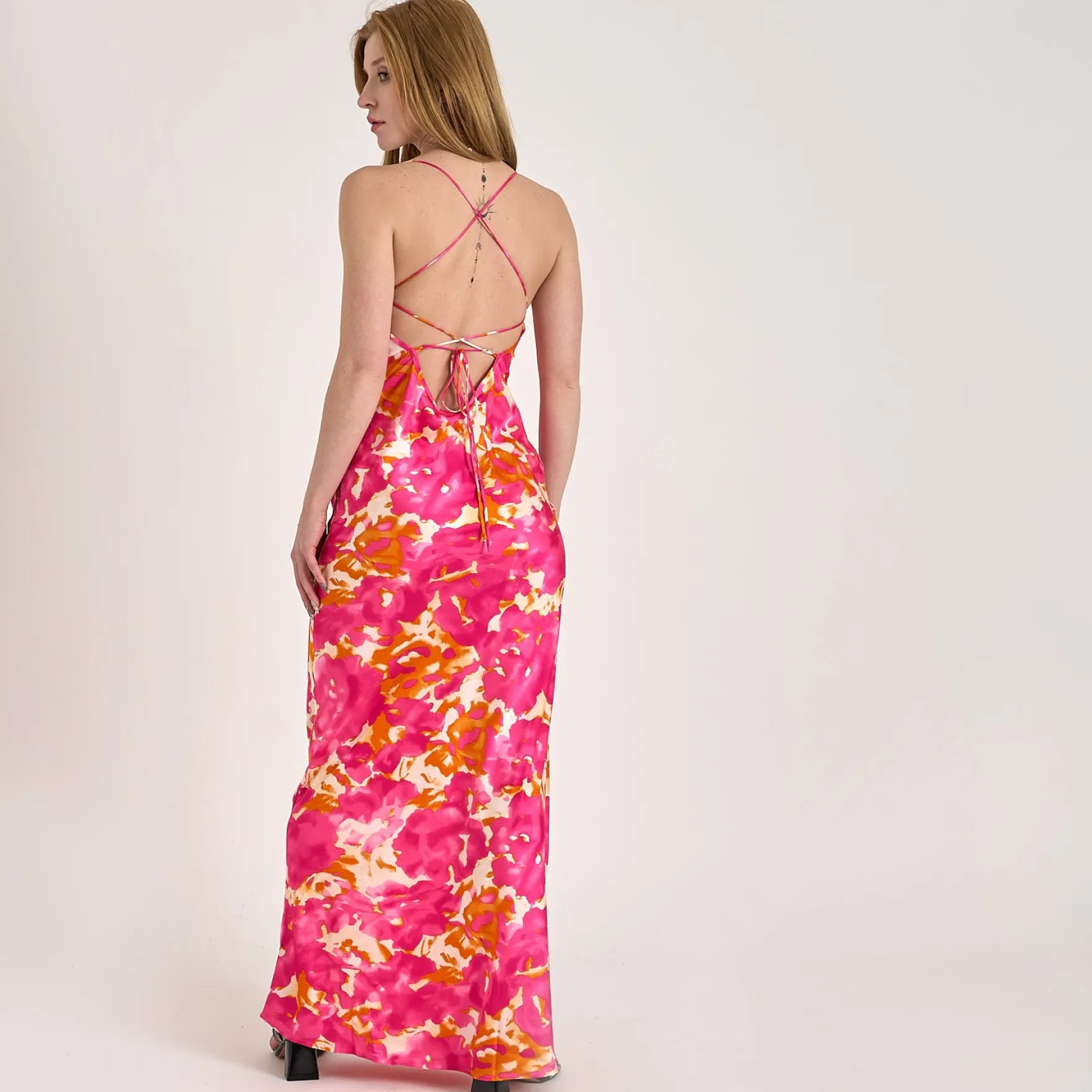 Objsally maxi slip dress