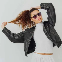 Objscarlet biker jacket