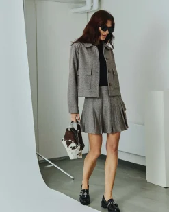 Olive herringbone jacket