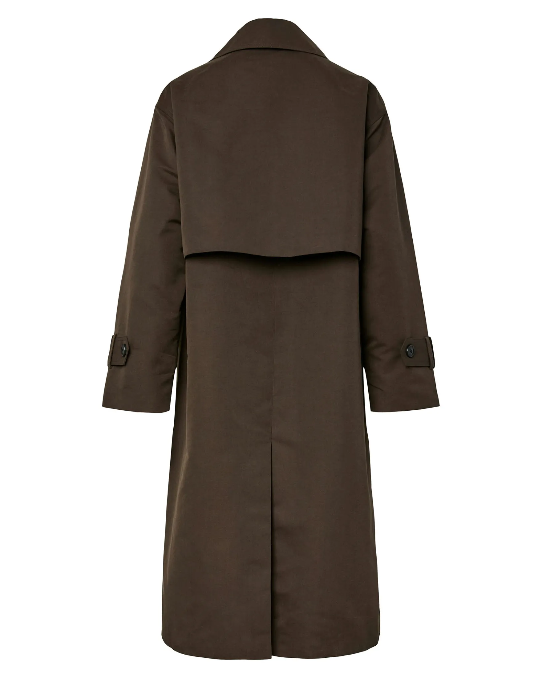 PCAGNES LS TIE TRENCHCOAT