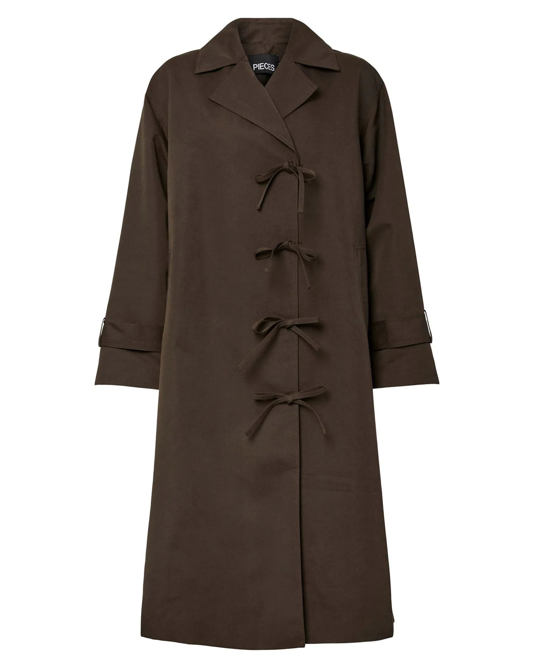 PCAGNES LS TIE TRENCHCOAT