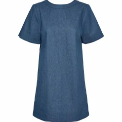 Pcdove ss o-neck bow dress