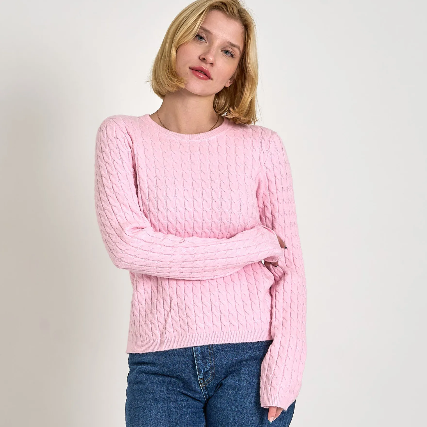 Pcfia ls cable knit