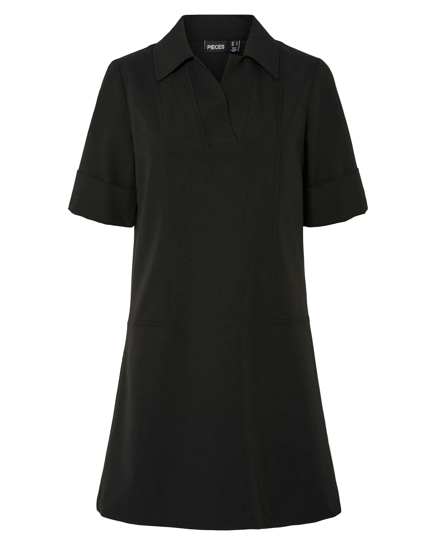 PCFRIDA SS V-NECK DRESS