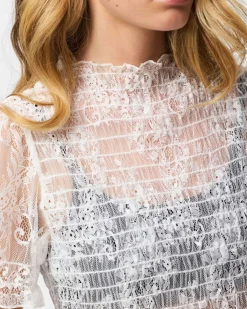 PCJILLY SS LACE TOP