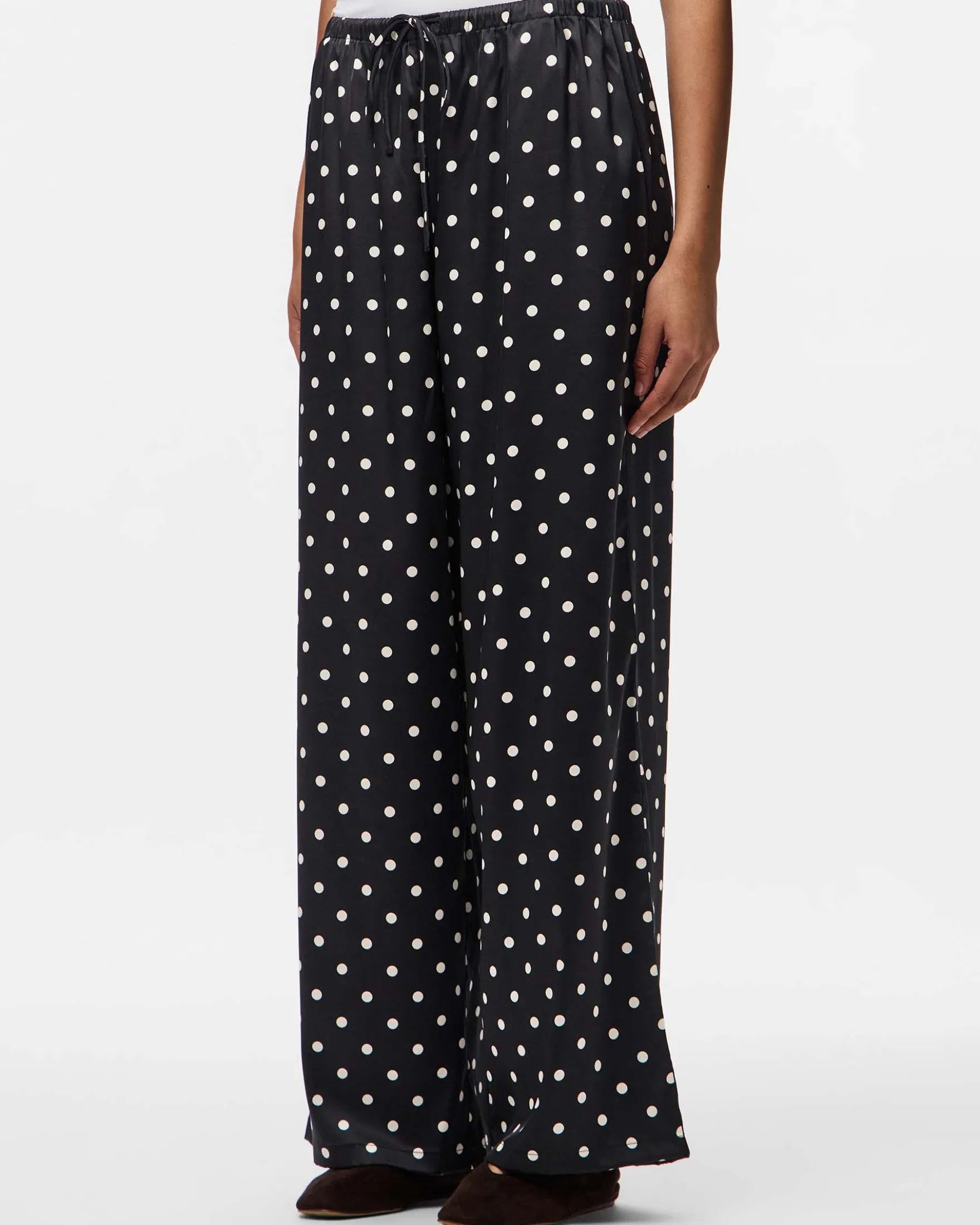 PCJYTTA STRAIGHT SATIN PANTS
