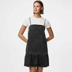Pcnoel short slip denim dress