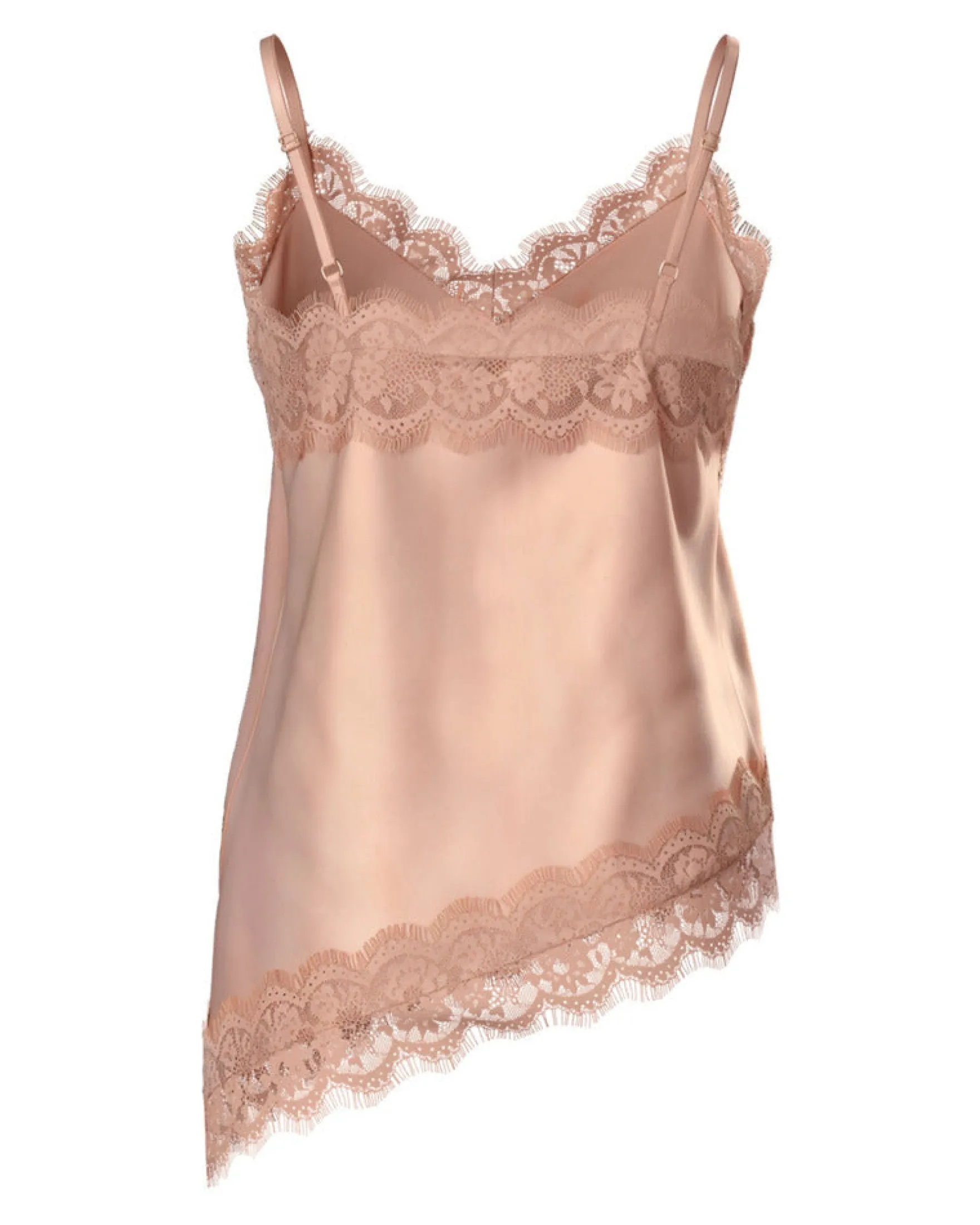 PCNOMI STRAP SATIN LACE TOP