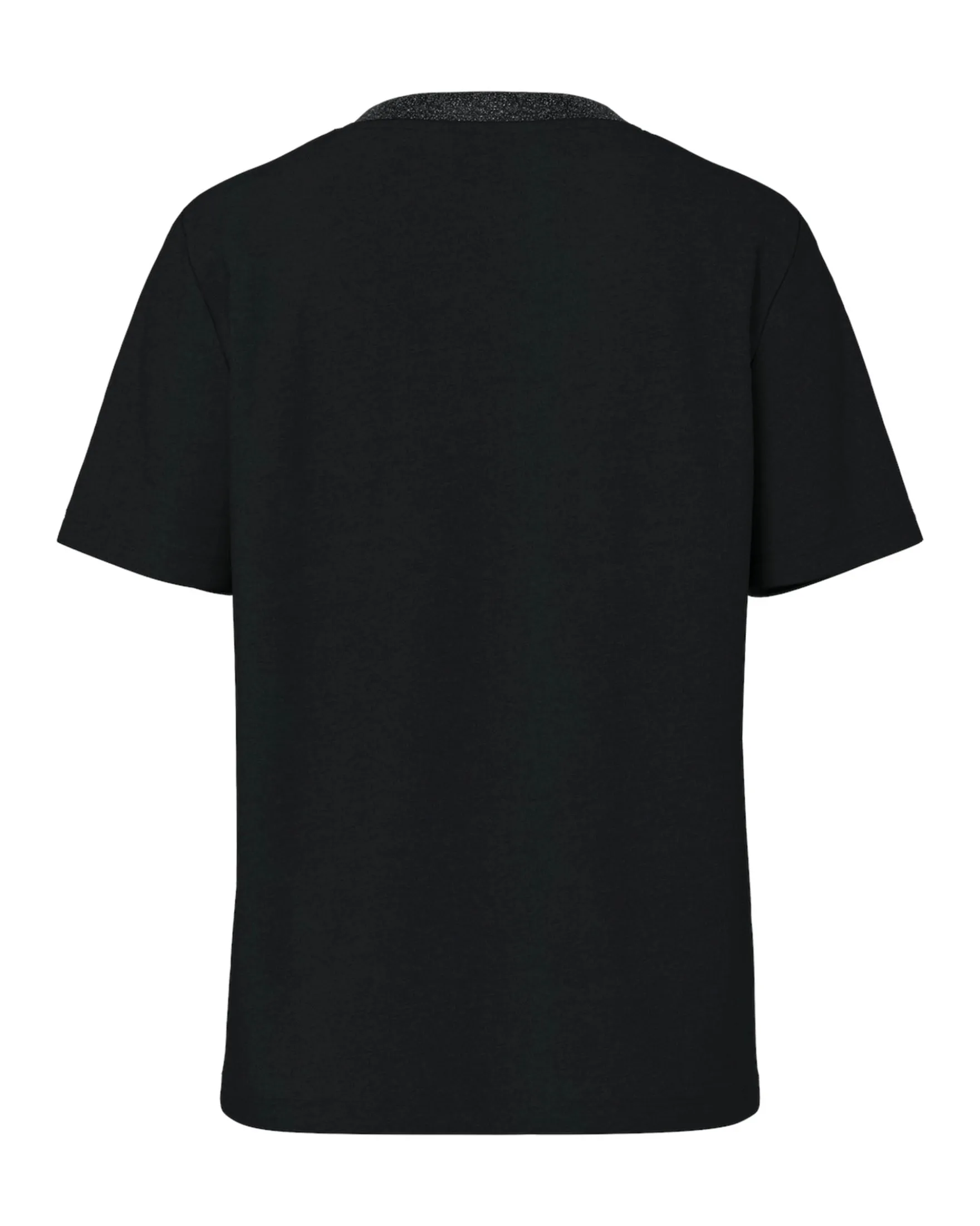 PCRIA SS LUREX NECK TEE