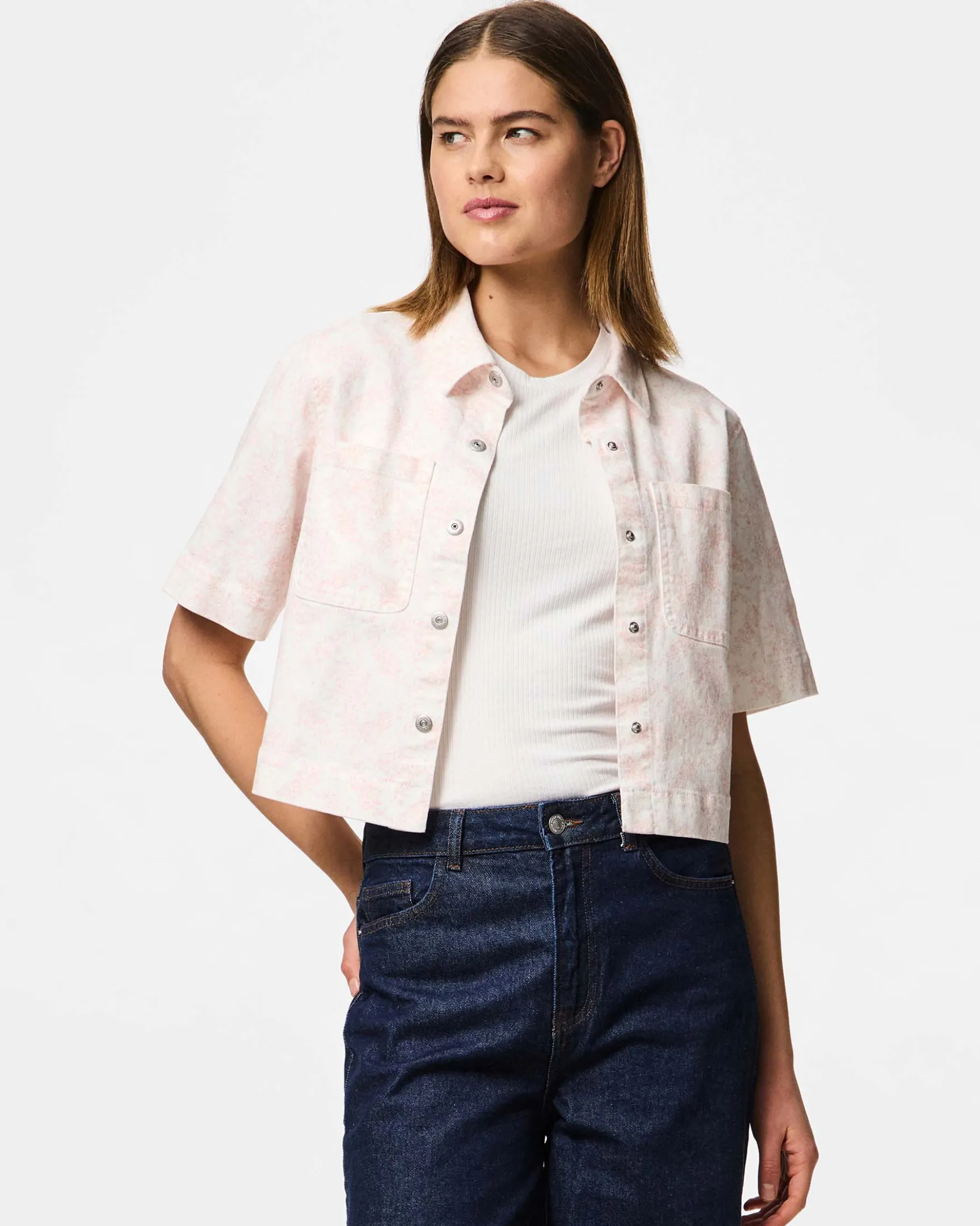 PCSALUME SS DENIM SHIRT