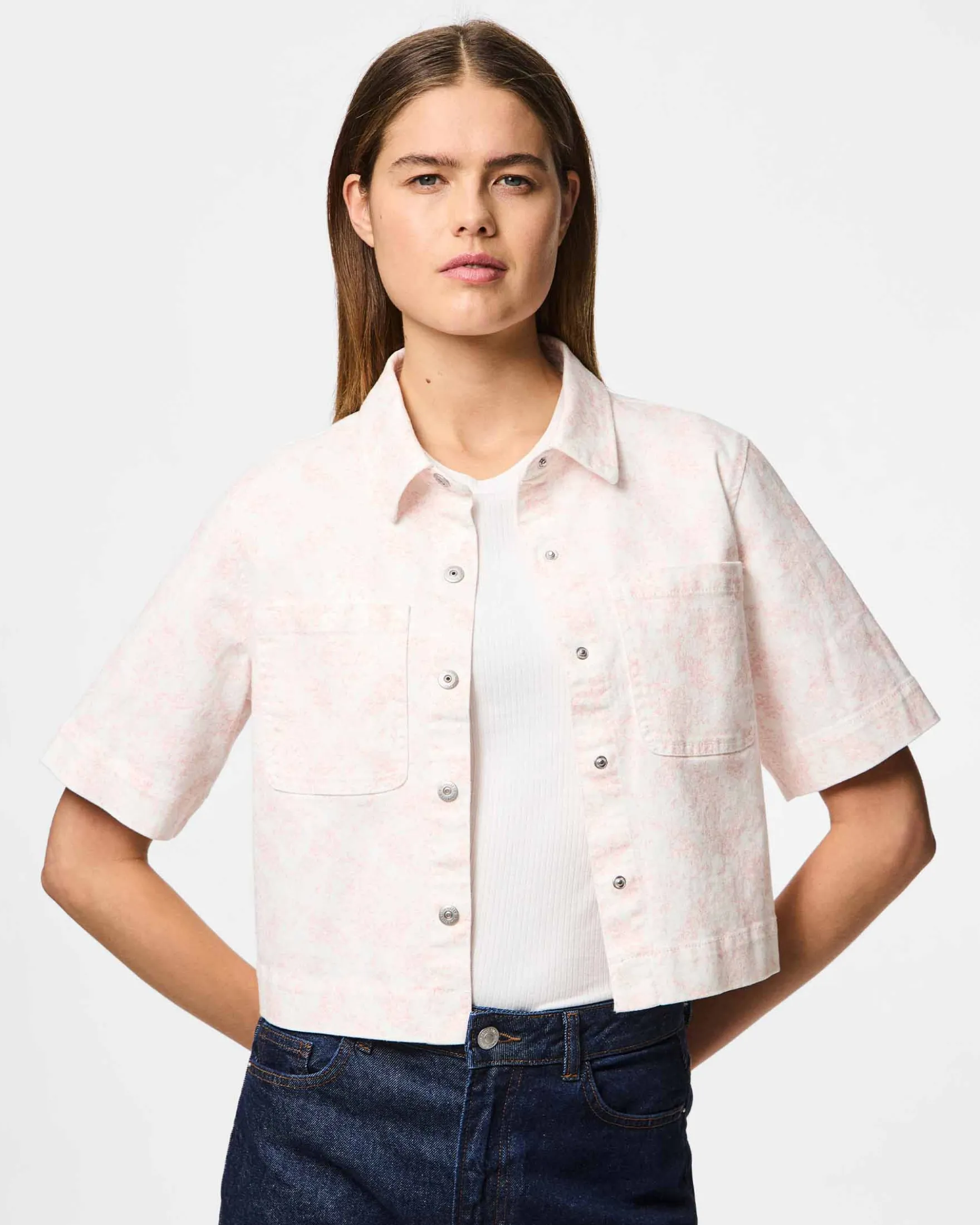 PCSALUME SS DENIM SHIRT