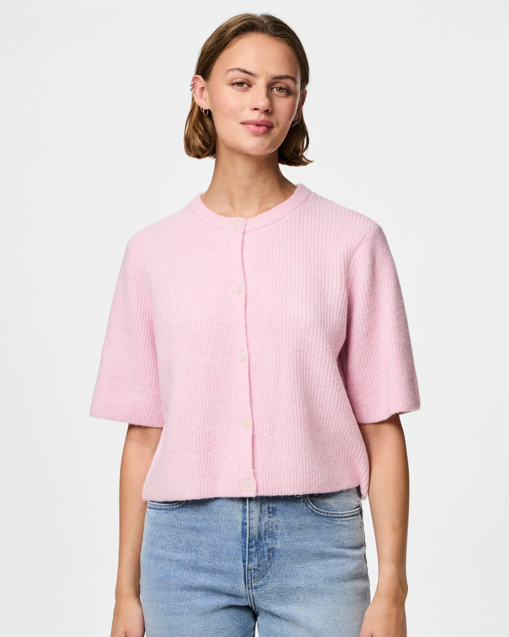 Pcsilly ss o-neck knit