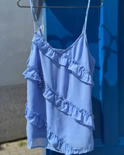 PCTWIRL FRILL STRAP TOP