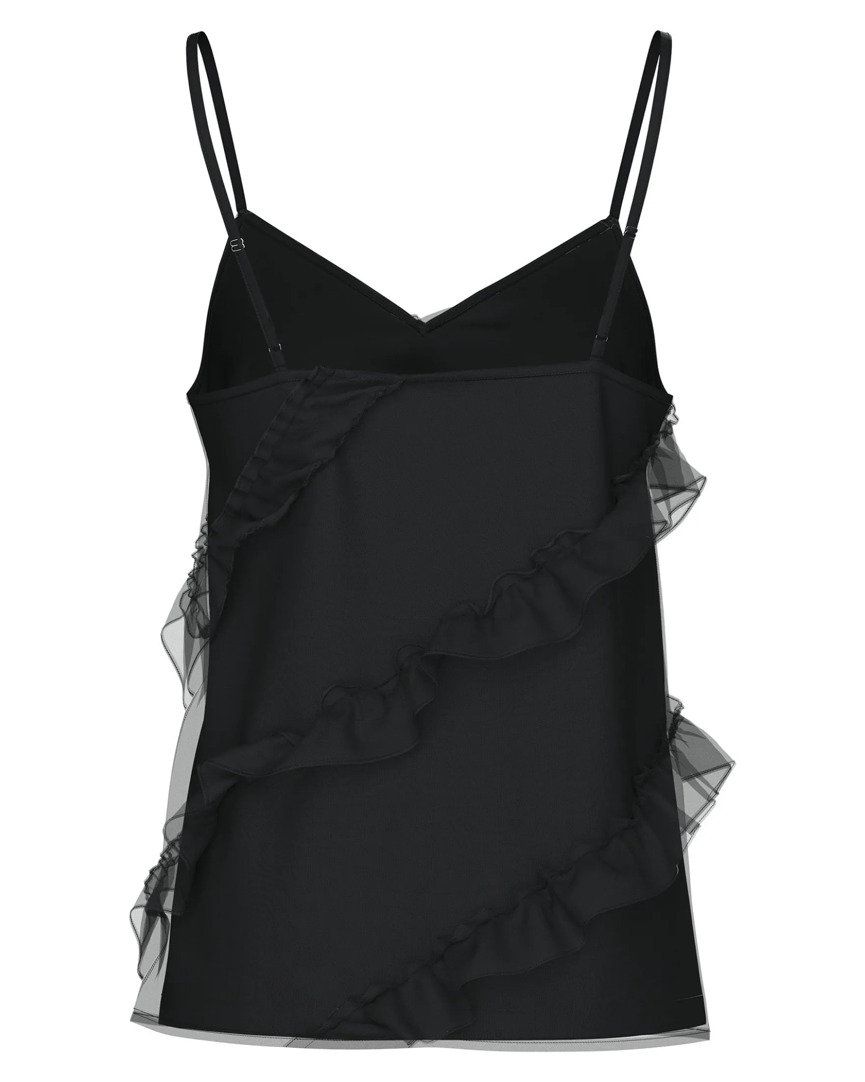 PCTWIRL FRILL STRAP TOP