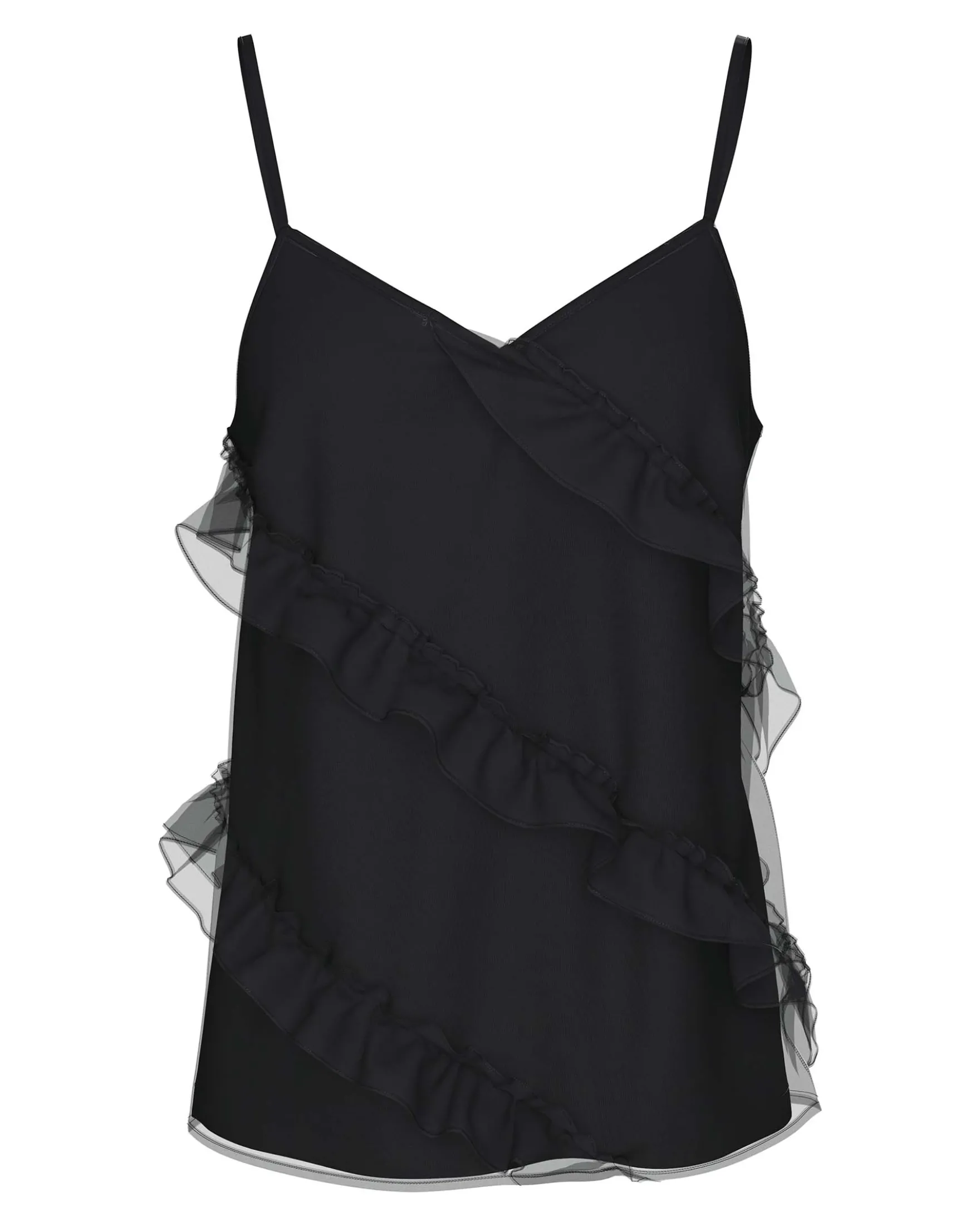 PCTWIRL FRILL STRAP TOP