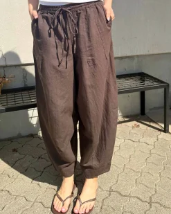 Pia barrel linen pants