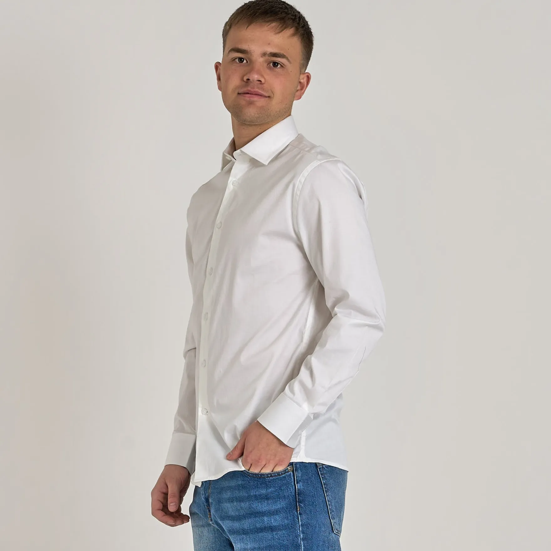 Poplin stretch shirt
