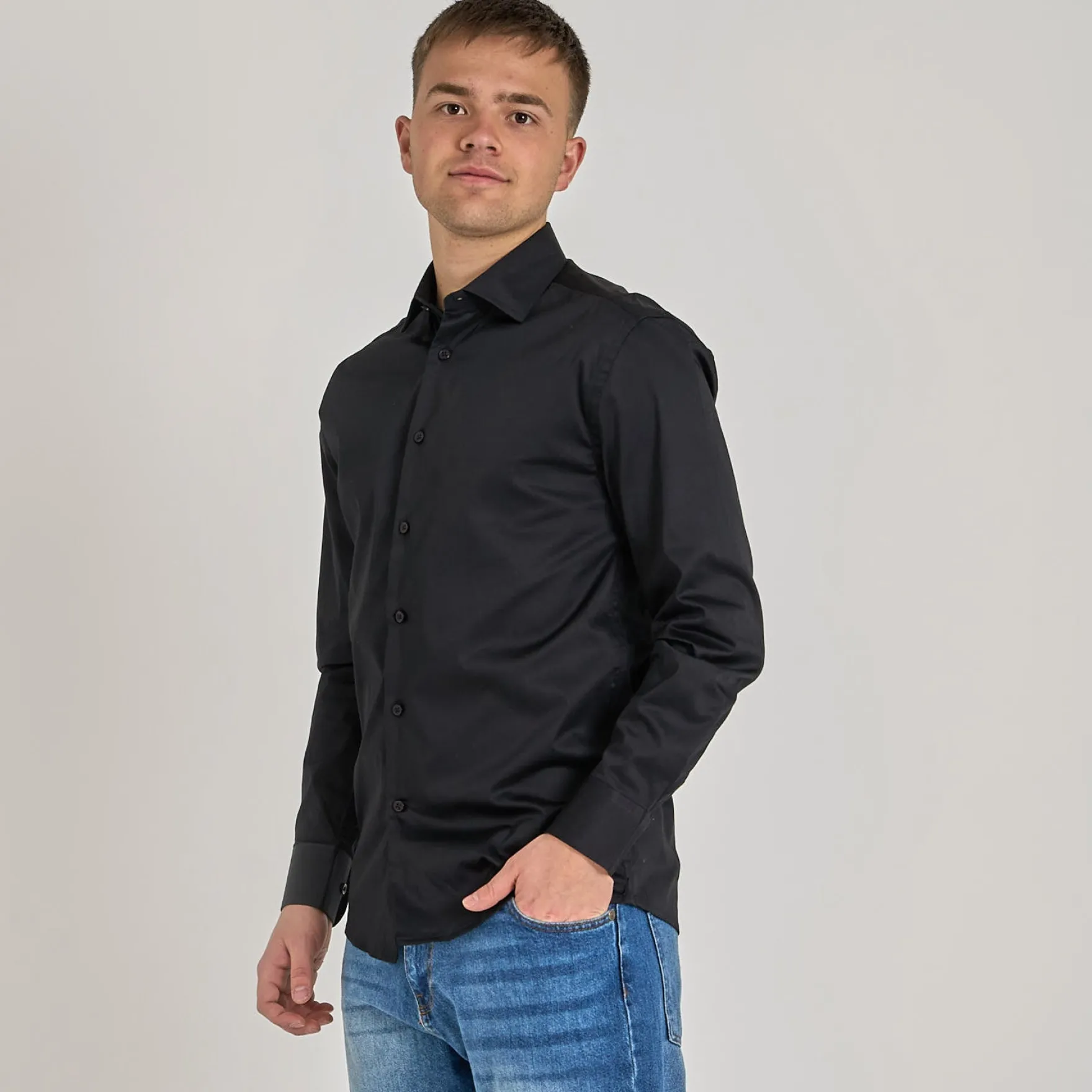 Poplin stretch shirt