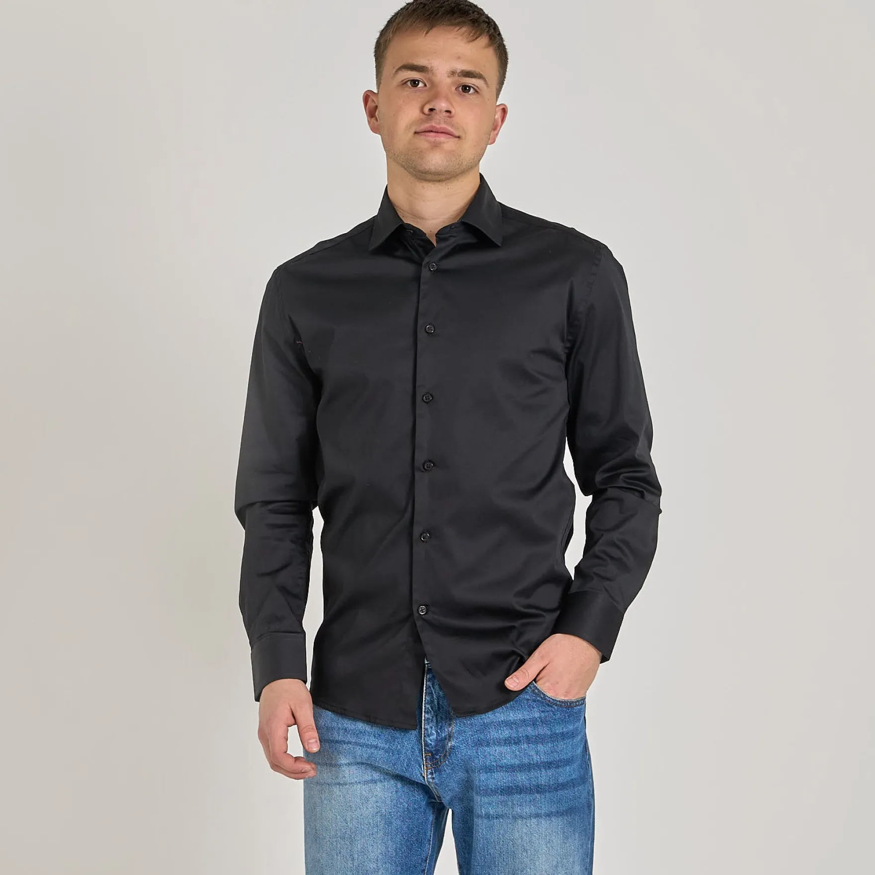 Poplin stretch shirt