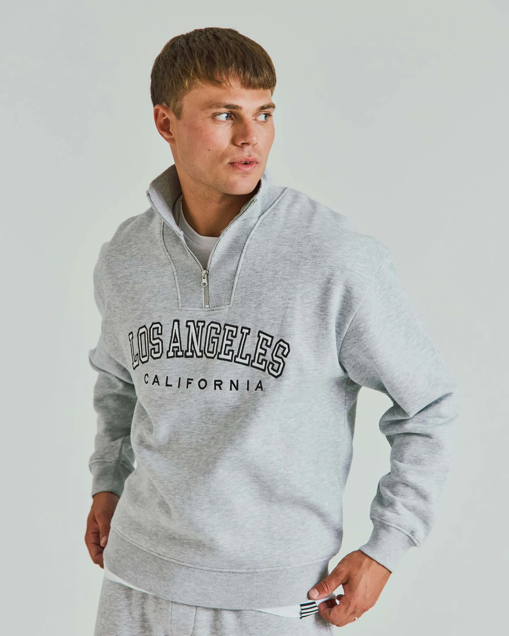 Printed Boxy Half Zip