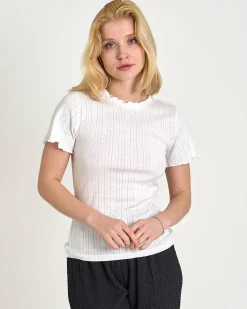 Puranine ss pointelle tee