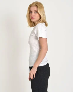 Puranine ss pointelle tee