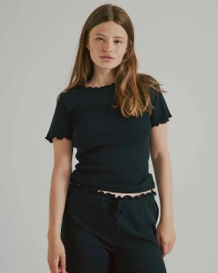 Puranine ss pointelle tee