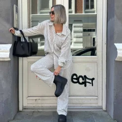 Purcathrine stripe shirt
