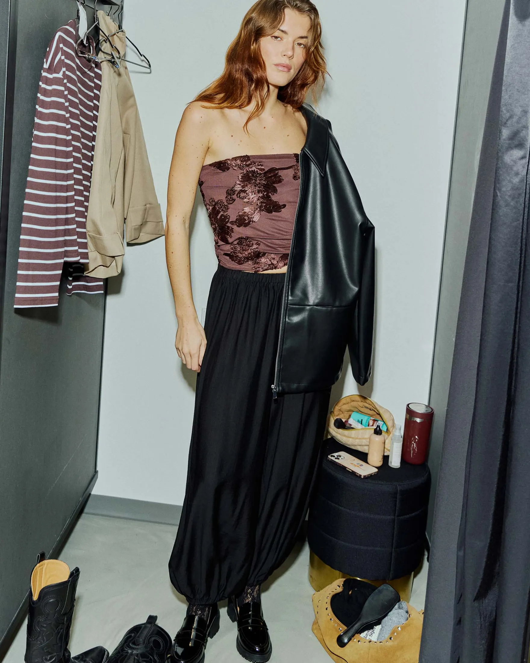 Puresmine satin harem pant