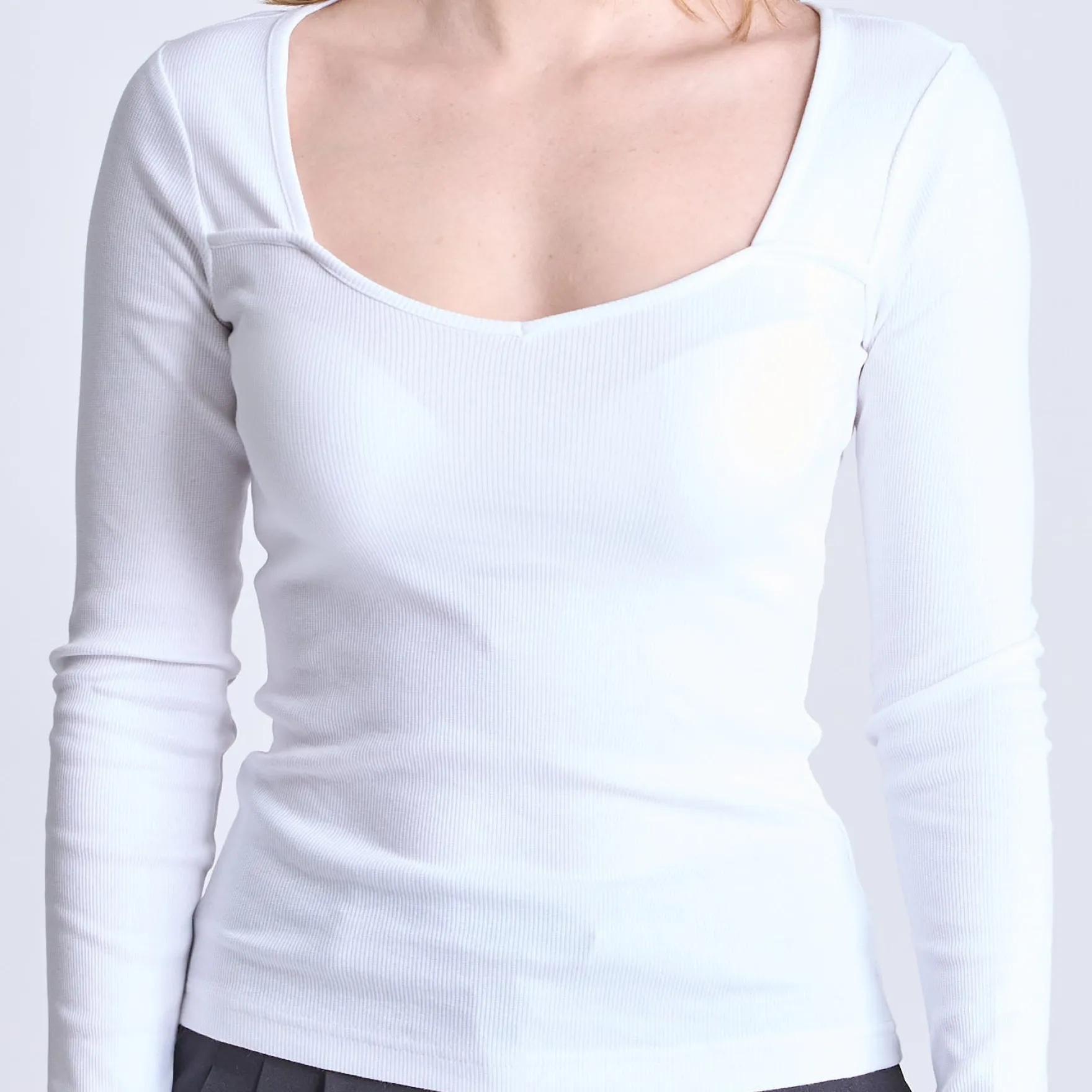 Purmynte heart neck blouse