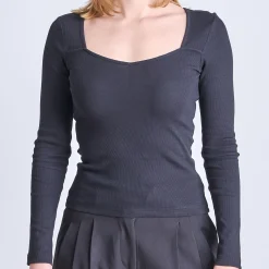 Purmynte heart neck blouse