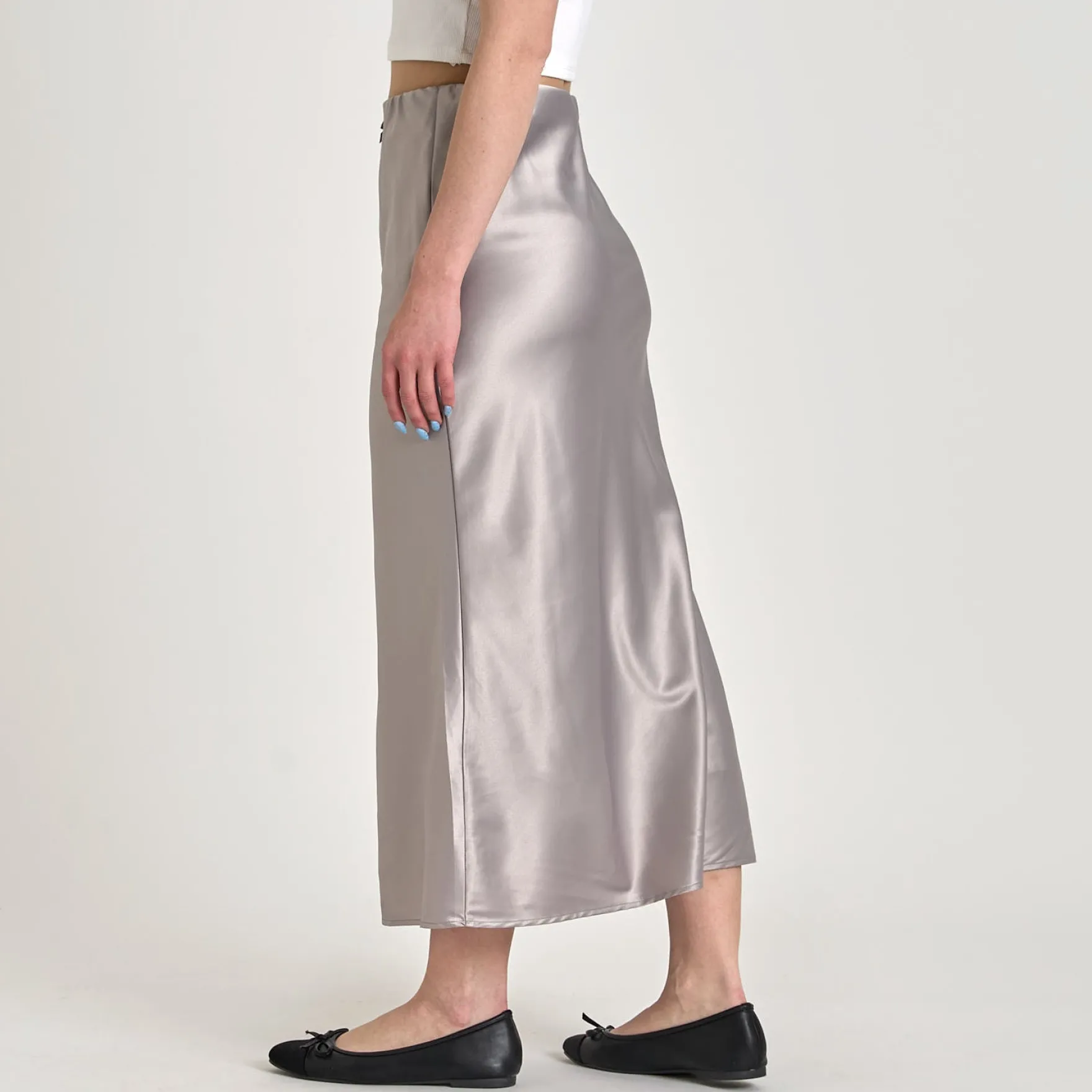 Pursarah bow satin skirt