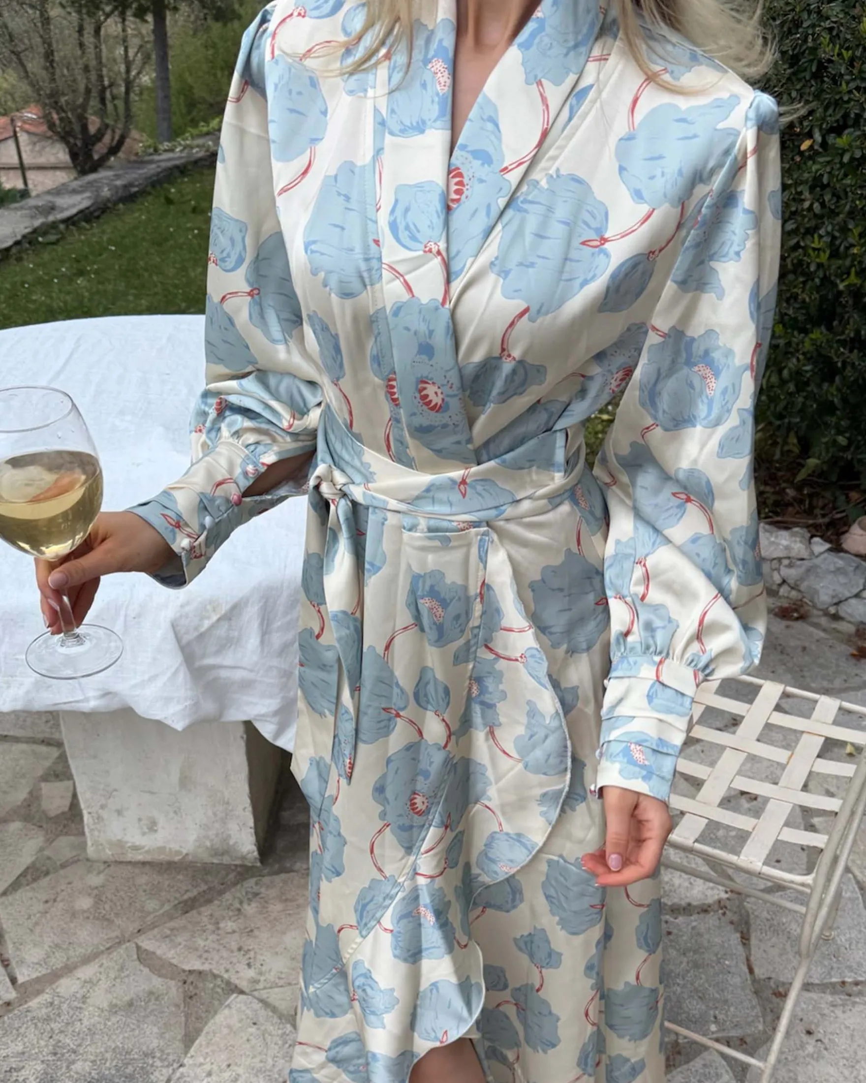 Signeic long wrap dress