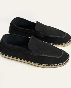 Suede espadrille loafer