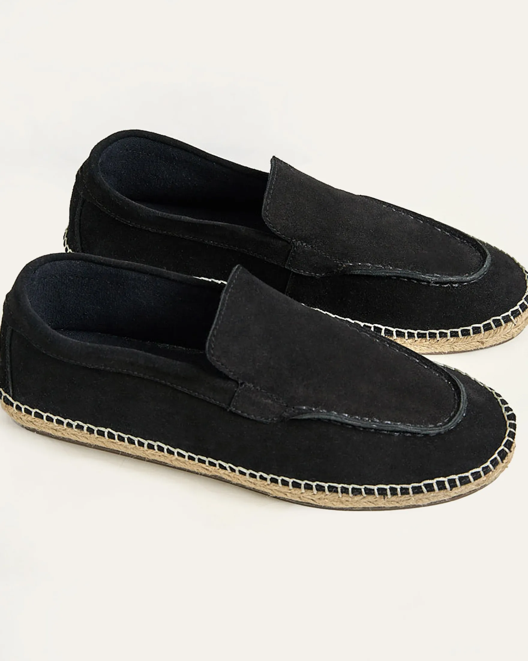 Suede espadrille loafer
