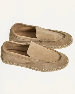 Suede espadrille loafer
