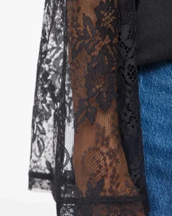 VIABIA LACE SLEEVE T-SHIRT