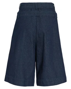 VIADONA BELTED DENIM SHORTS