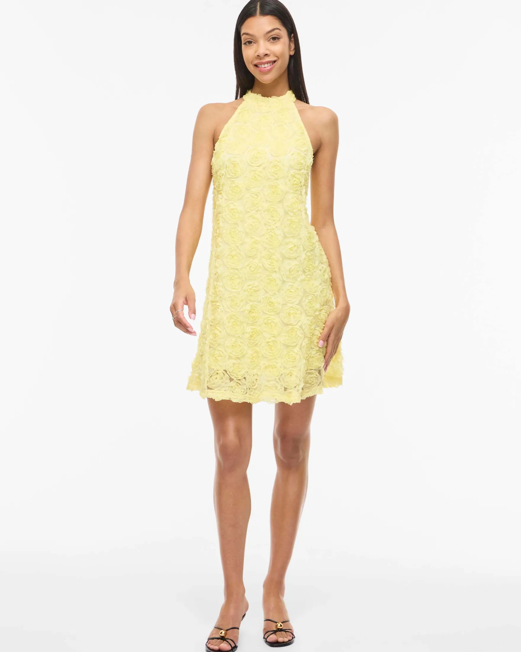 VIGLORY HALTER NECK DRESS
