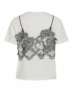 VIRADA S/S LACE DETAIL T-SHIRT