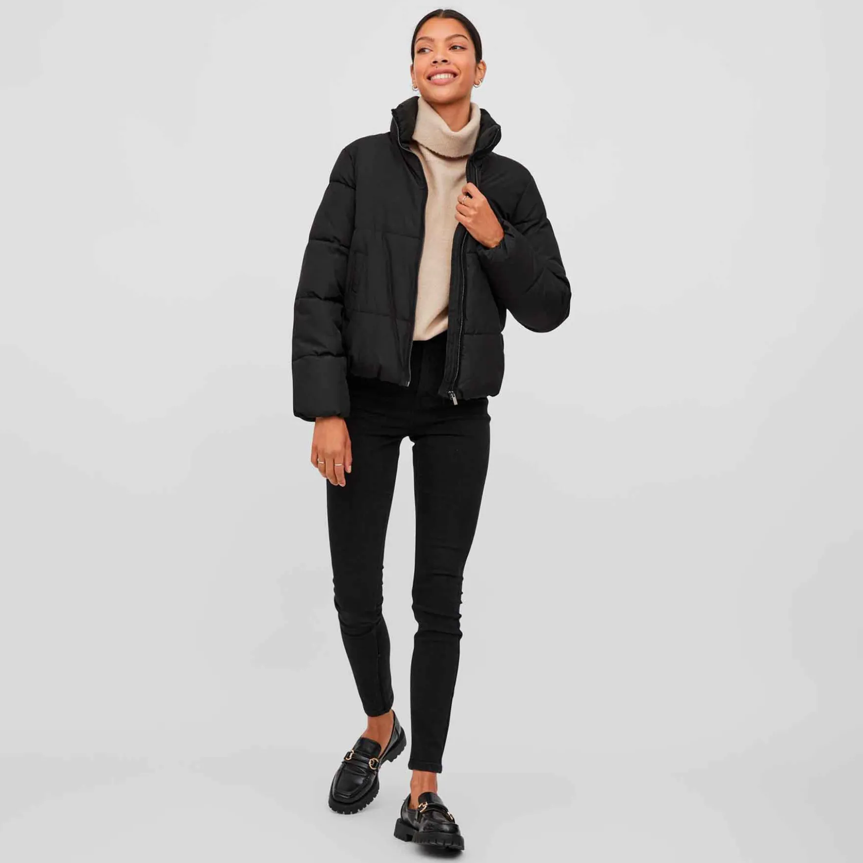 Vitate l/s short puffer jacket